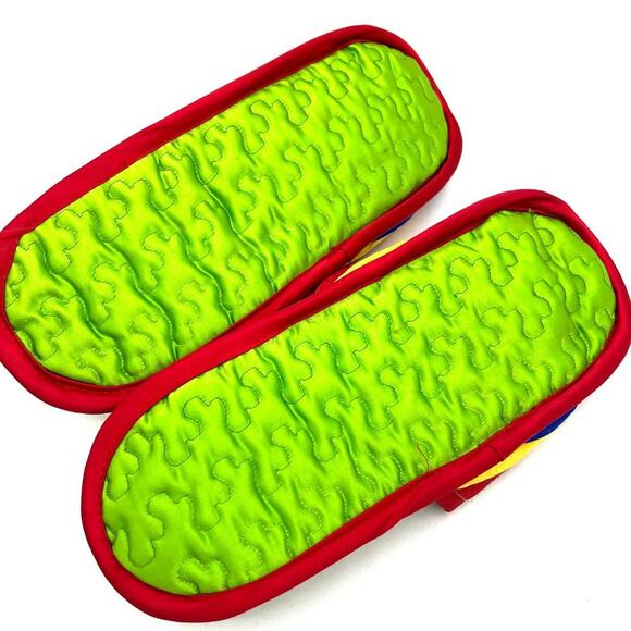 HANDMADE Colorful Spring Summer Satin Asian House Slippers NEVER WORN SZ 7.5 - Picture 5 of 7